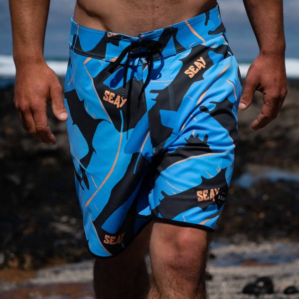 boardshort black blue banano nero blu foglie
