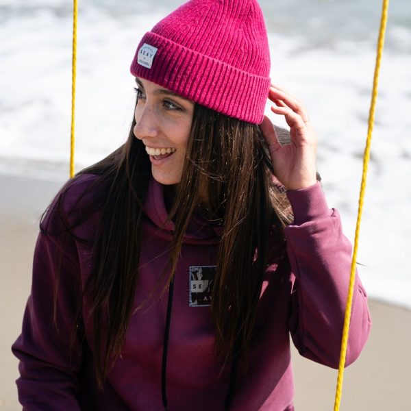 Plum Wine Delavé Hoodie Felpa con Cappuccio Prugna