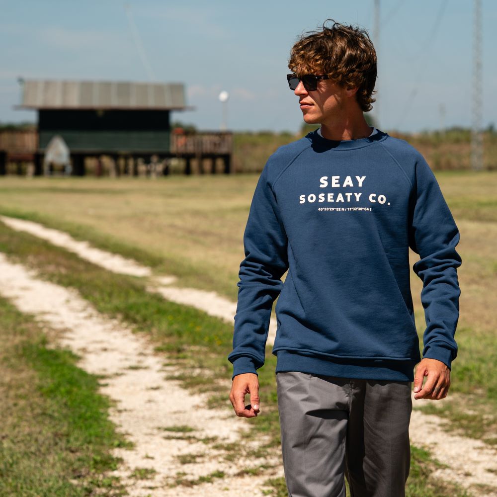 Dark Denim Logo Sweatshirt Felpa Logo Denim Scuro