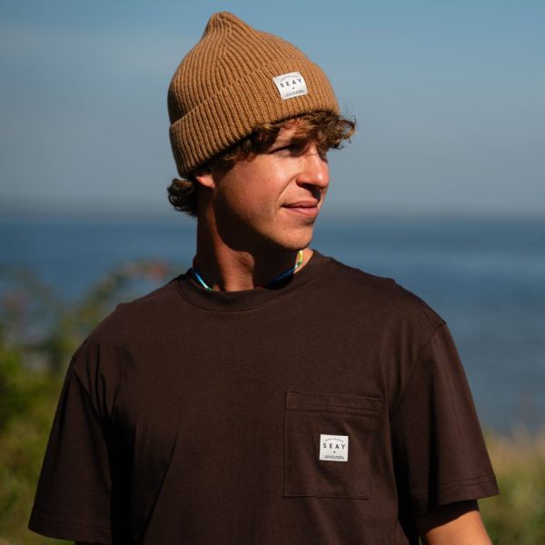 Almond Regenerated Wool Beanie Cuffia Mandorla Lana Rigenerata