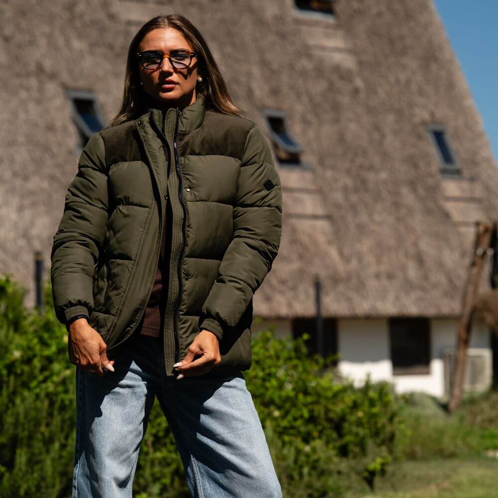 Moss Green Puffer Jacket Piumino Verde Muschio
