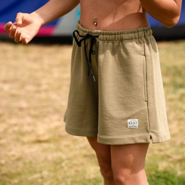 Khaki Sweat Short Pantalone Corto in Felpa Kaki