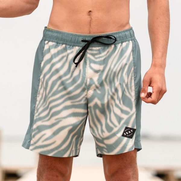 Swim Boxer Medium Blue Animalier Costume da Bagno Medio Azzurro